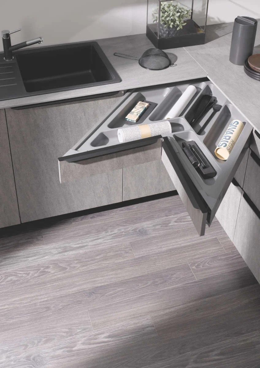Bauformat SPACE CORNER Eckauszug mit Innenaufteilung